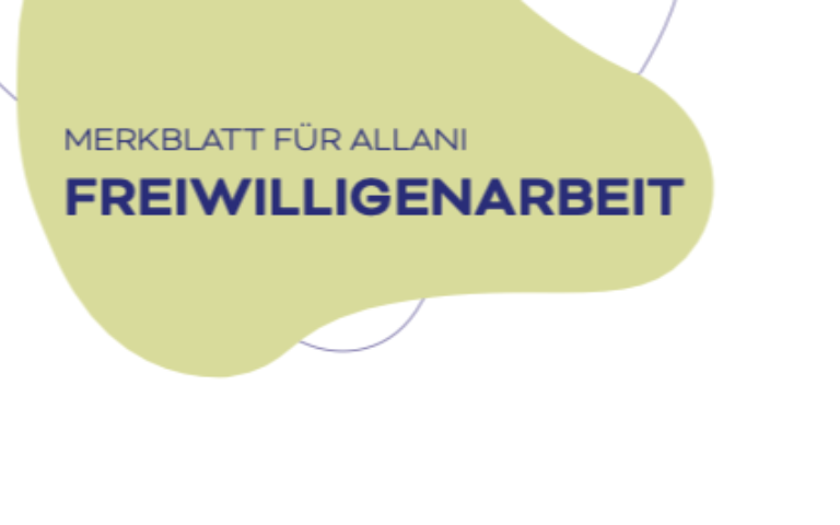 Merkblatt Freiwilligenarbeit