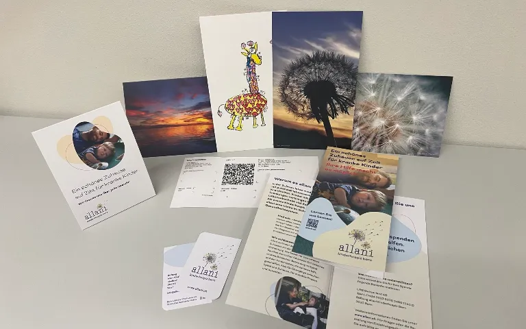 Infomaterial, Flyer, Postkarten, Visitenkarten usw. von allani