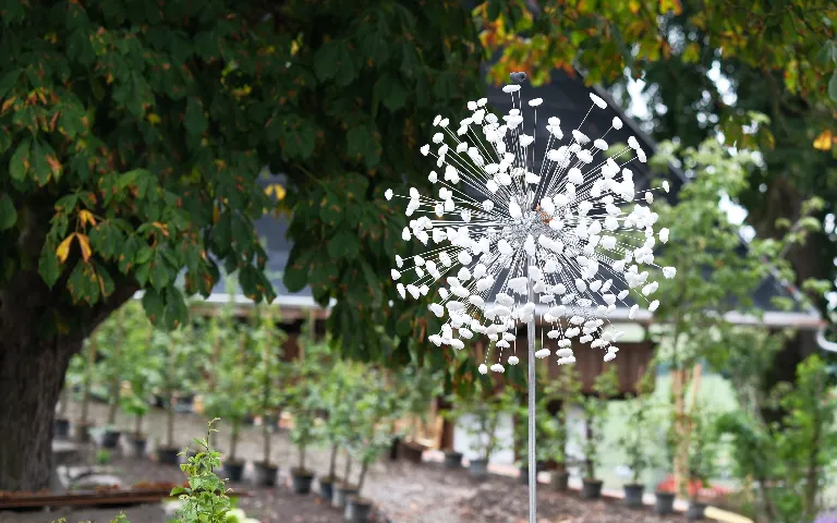 Deko Pusteblume im Garten von allani